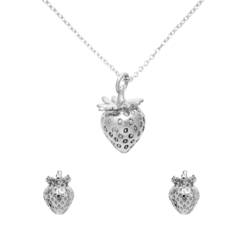 Strawberry Necklace & Earrings Bundle