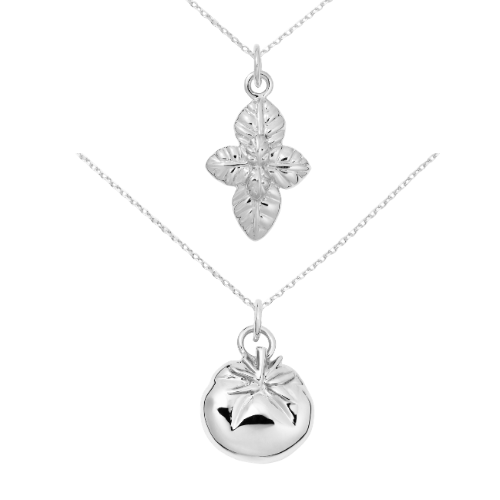 Basil Necklace & Tomato Necklace Bundle