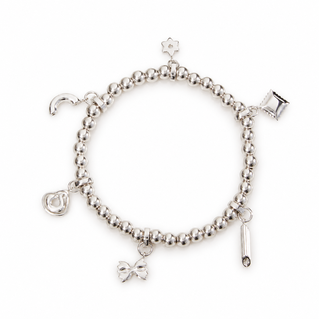 Ultimate Pasta Charm Bracelet (six charms + bracelet)