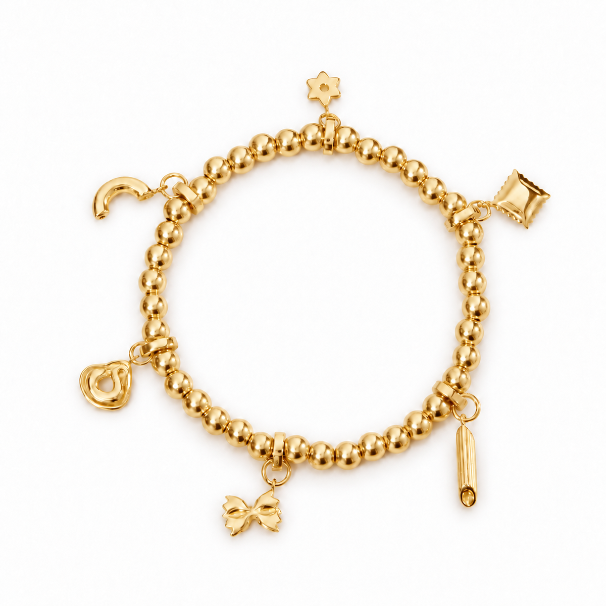 Ultimate Pasta Charm Bracelet (six charms + bracelet)