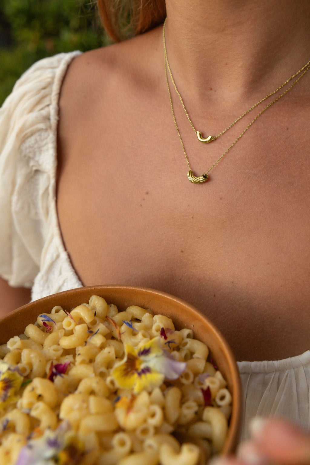 Mini Elbow Macaroni Necklace