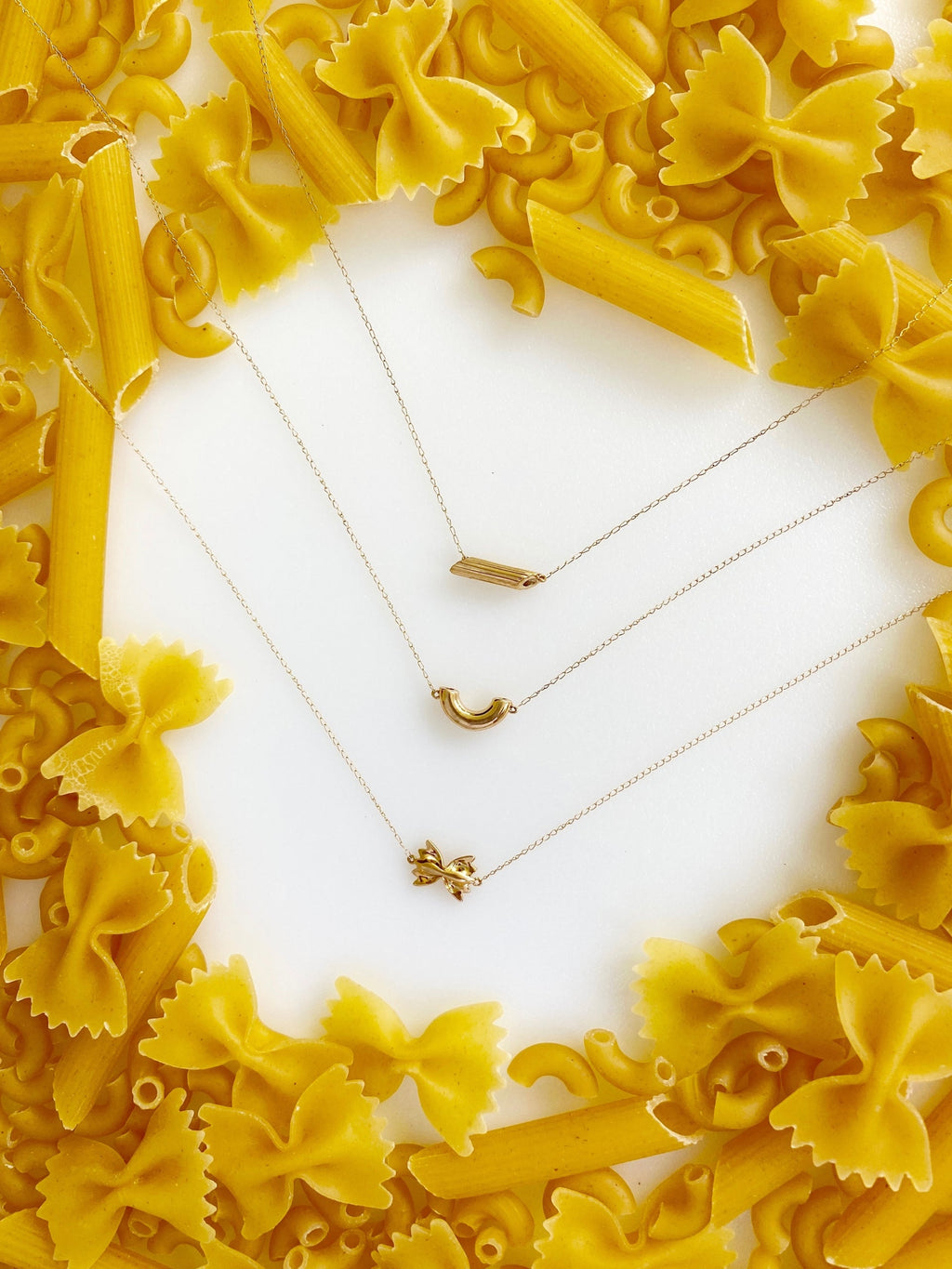 Mini Elbow Macaroni Necklace